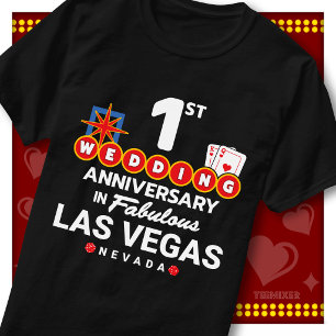 Camiseta Casal de casamento de 1º aniversário fabuloso de L