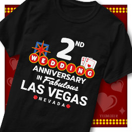 Camiseta Casal de casamento de 2º aniversário fabuloso de L
