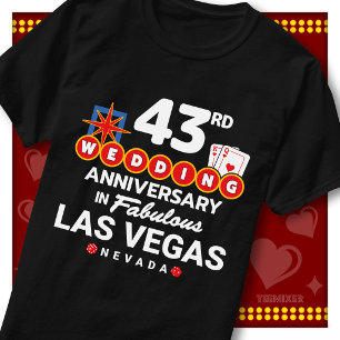 Camiseta Casal de casamento de 43º aniversário fabuloso em