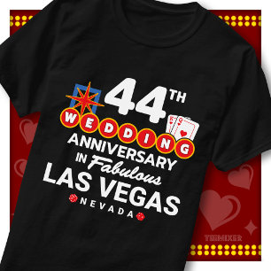 Camiseta Casal de casamento de 44º aniversário fabuloso em