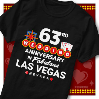 Camiseta Casal de casamento de 63º aniversário fabuloso em