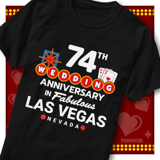 Camiseta Casal de casamento de 74º aniversário fabuloso em