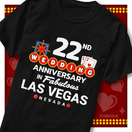 Camiseta Casal de casamento do 22º aniversário fabuloso de