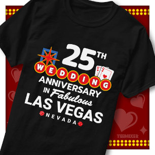 Camiseta Casal de Casamento do 25º Aniversário Fabuloso de 