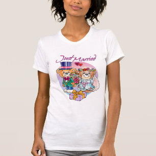 Camiseta Casal De Casamento Do Urso De recem casados