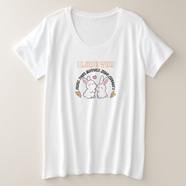 Camiseta Casal de Coelhinhos (Frente do Design)