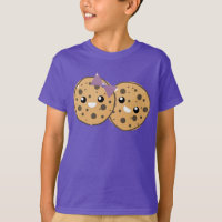 Casal de Cookie Chip de Chocolate Cute Kawaii