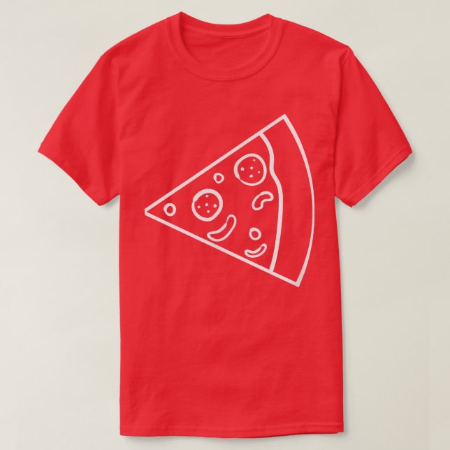 Camiseta Casal De Correspondência Da Pizza Slice Para Pizza (Frente do Design)