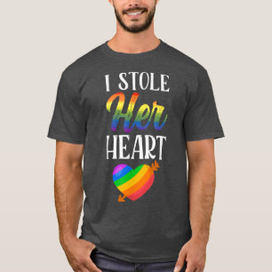 Camiseta Casal de Correspondência do Orgulho Lgbtq Noivado