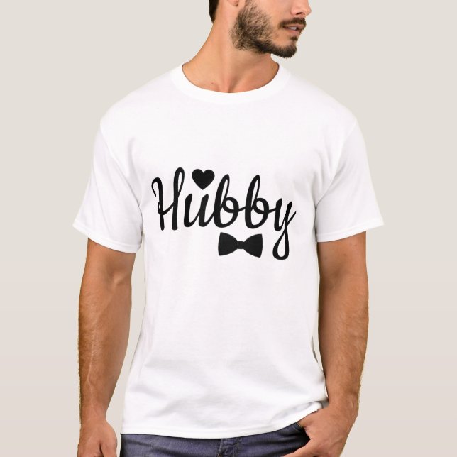 Camiseta Casal de correspondência Hubby (Frente)