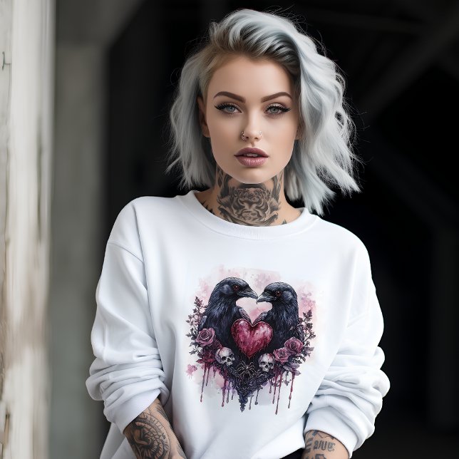 Camiseta Casal de Corvo Gótico (Criador carregado)