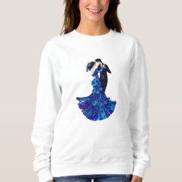 Camiseta Casal de Dança Elegante Arte em Quilling de Papel