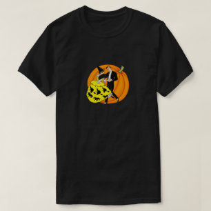 Camiseta Casal de Dança Vintage de Halloween Abóbora