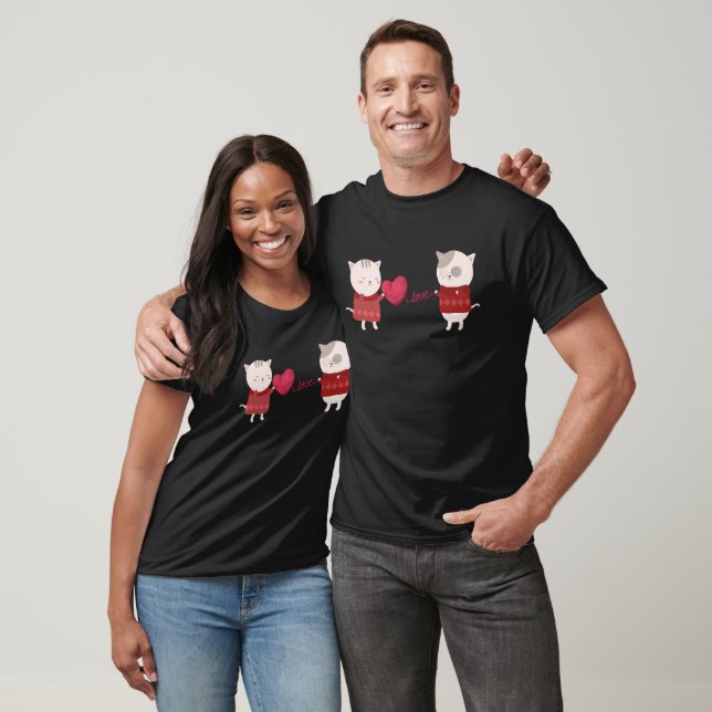Camiseta Casal de desenho (Unissex)