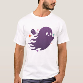 Camiseta Casal de Fantasmas Roxos Fofos – Arte Caprichosa d