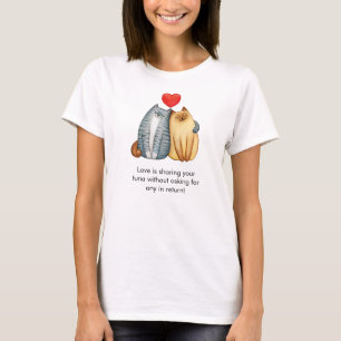 Camiseta Casal De Gato Amadurece Feliz dia de os namorados