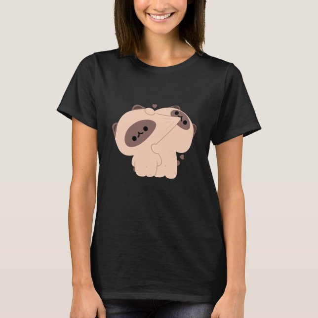 Camiseta Casal de Gato Siamês (Frente)
