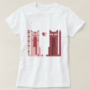 Camiseta Casal de gatos