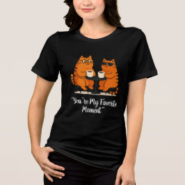 Camiseta Casal de Gatos em Encontro de Café