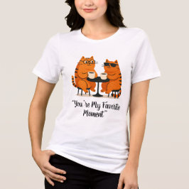 Camiseta Casal de Gatos em Encontro de Café