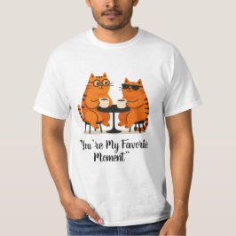 Camiseta Casal de Gatos em Encontro de Café