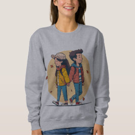 Camiseta Casal de mãos dadas caminhando juntos no outono