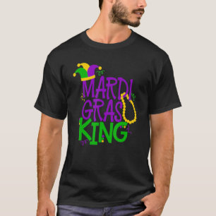 Camiseta Casal de Máscaras do Rei Jester Miçangas da Louisi