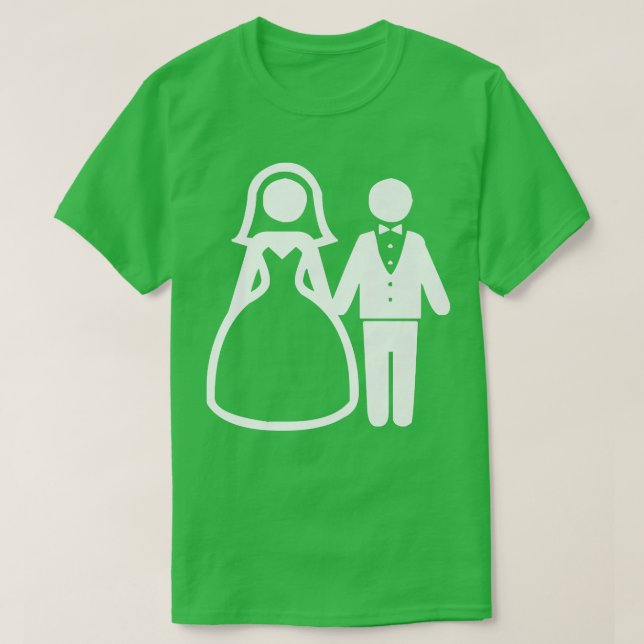 Camiseta Casal de Noivos Estético da Moda (Frente do Design)