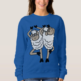 Camiseta Casal de Ovelhas Aborrecido Incomodado Pose de Árv