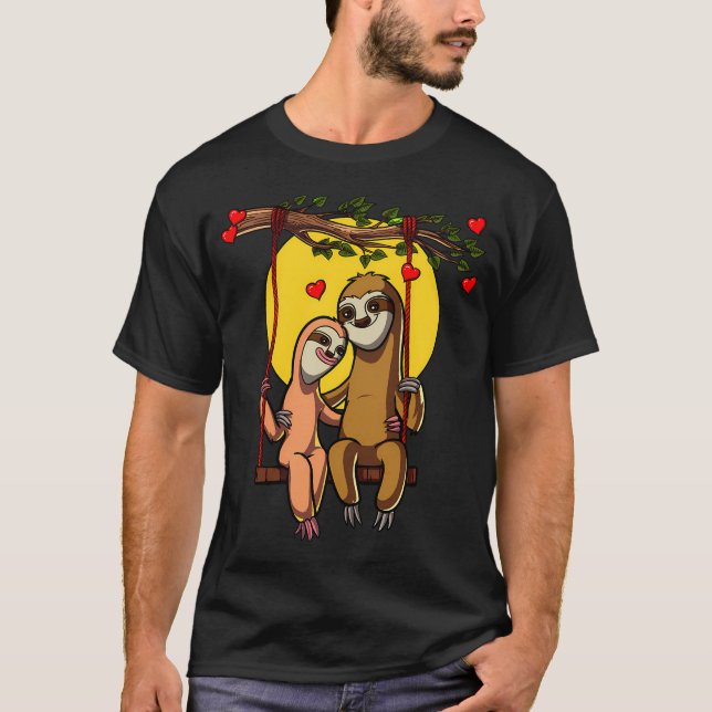 Camiseta Casal de Preguiças Fofo (Frente)