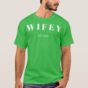 Camiseta Casal de recem casados de Correspondência WIFEY ES