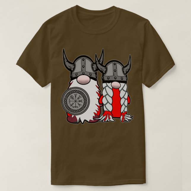 Camiseta Casal de tomate Gnomo Nórdico Cinto Viking Escandi (Frente do Design)