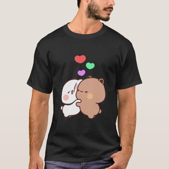 Camiseta Casal de urso Panda, bubu e abraços dudu (Frente)