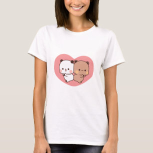 Camiseta Casal de urso Panda, bubu e abraços dudu