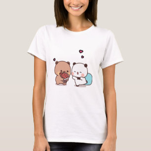 Camiseta Casal de urso Panda, bubu e amor de presente dudu