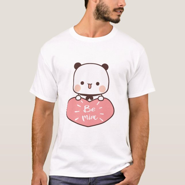 Camiseta Casal de urso Panda, Cute bubu e dudu sejam meus (Frente)