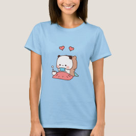 Camiseta Casal de ursos Kawaii Panda, amor bubu e dudu