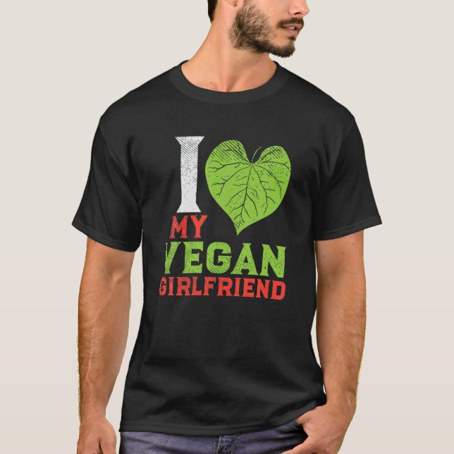 Camiseta Casal De Vegan Baseado Em Fábrica Bela Eu Amo Minh (Frente)