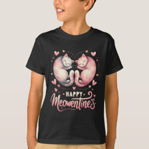 Camiseta Casal do Namorados Gato-Lover Feliz de Meowentine