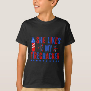 Camiseta Casal Engraçado Correspondente 4 De Julho Ele Gost