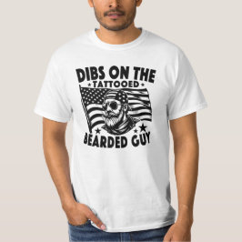 Camiseta Casal Engraçado de Barba e Tatuagem Combinando