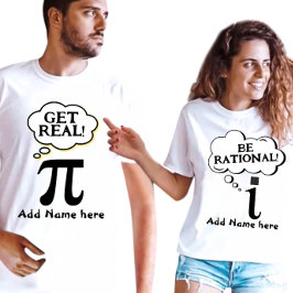Camiseta Casal engraçado Pi dia