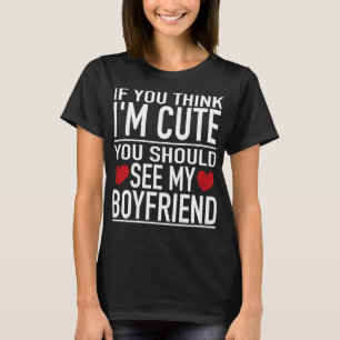 Camiseta Casal Engraçado, se você acha que eu sou bonito, v