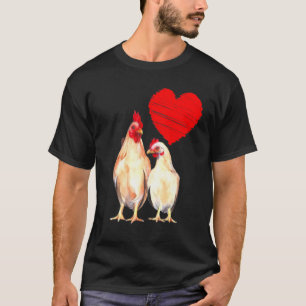Camiseta Casal Frango Para Sempre Coração Dia dos Namorados
