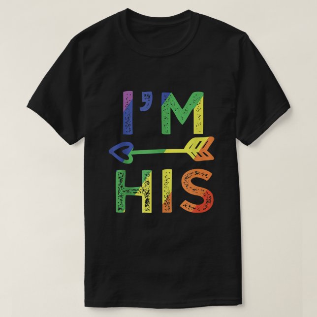 Camiseta Casal gay Correspondente A Seu Orgulho LGBT (Frente do Design)