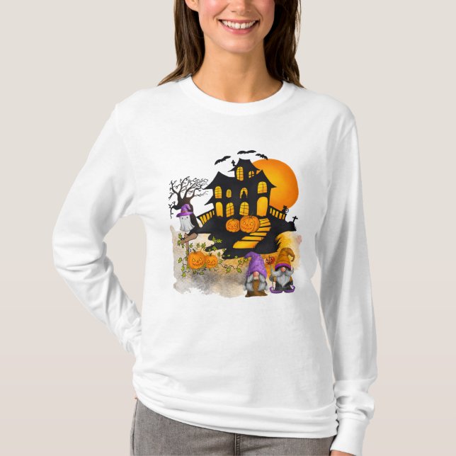 Camiseta Casal Gnomo, Casa Assombrada, Fantasma, Jack O'Lan (Frente)