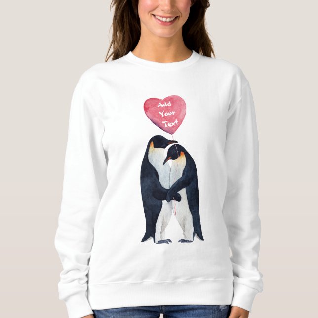 Camiseta Casal Imperador Pinguins Personalizado  (Frente)
