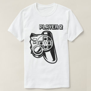 Camiseta Casal Jogador 1 Jogador 2