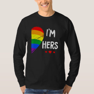 Camiseta Casal Lésbica Coração Im Seu Correspondente Gay Lg