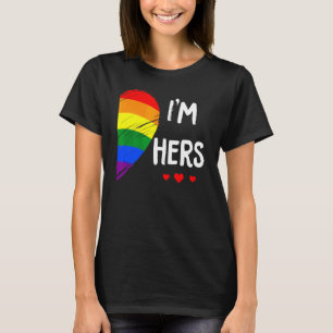 Camiseta Casal lésbica Coração I's Matching Gay Lgbt Pr
